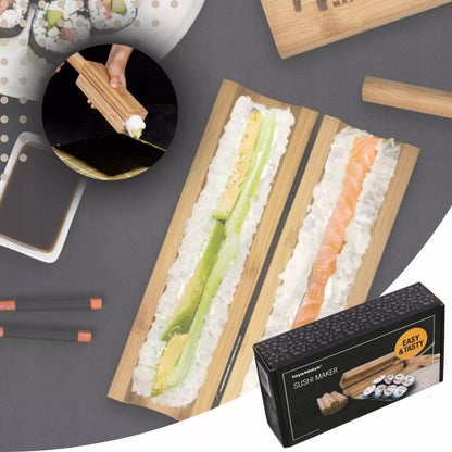 Startinis sushi rinkinys – lazdelės, kilimėlis, maker Bazooka, dovana