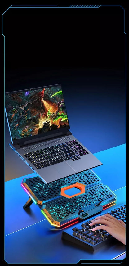 Aušinantis stovas nešiojamam kompiuteriui 12-17' su 10 ventiliatorių