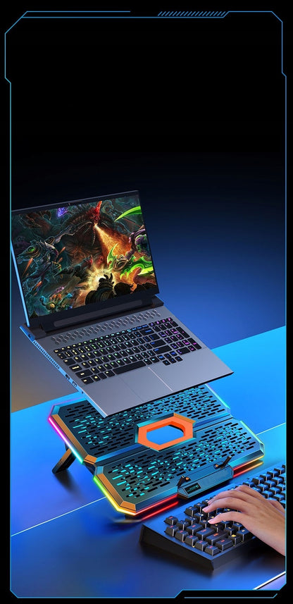 Aušinantis stovas nešiojamam kompiuteriui 12-17' su 10 ventiliatorių