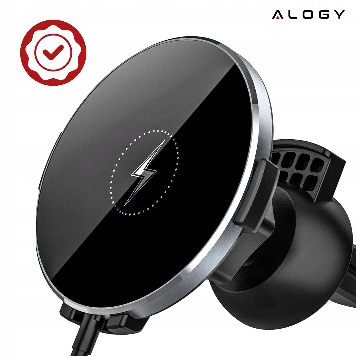 Automobilinis laikiklis MAG SAFE, belaidis įkroviklis 15W, skirtas iPhone 14, 15, 16, 17