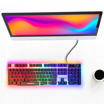 Žaidimų klaviatūra su LED pašvietimu žaidėjams, Membraninė, USB, NumLock