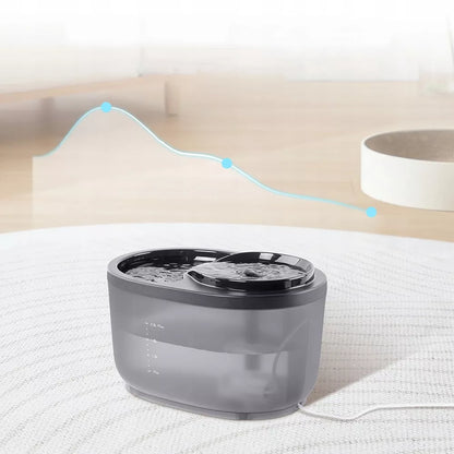 Vandens fontanas katėms, vandens filtras, tyli, 2,3L automatinis girdytuvas