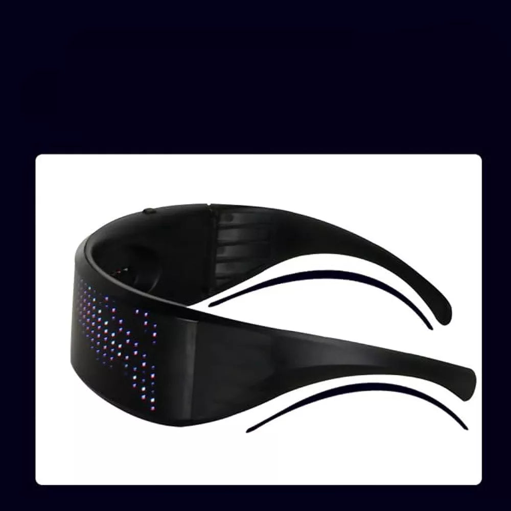 Bluetooth LED vakarėlių akiniai su teksto animacija ir "pasidaryk pats" funkcija
