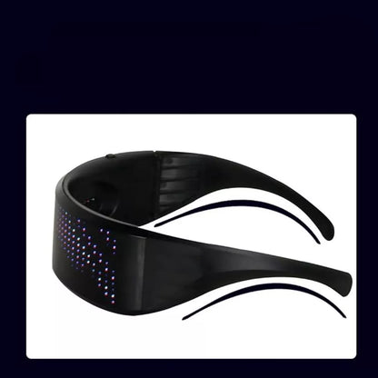 Bluetooth LED vakarėlių akiniai su teksto animacija ir "pasidaryk pats" funkcija