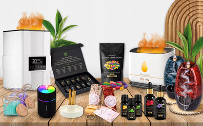 Natūralūs eteriniai aliejai pirties, difuzoriaus, aromaterapijos rinkiniui – 10 vnt.