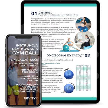 Gimnastikos kamuolys pratimams, treniruotėms, fitnesui, reabilitacijai - Didelis 65 cm