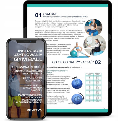 Gimnastikos kamuolys pratimams, treniruotėms, fitnesui, reabilitacijai - Didelis 65 cm