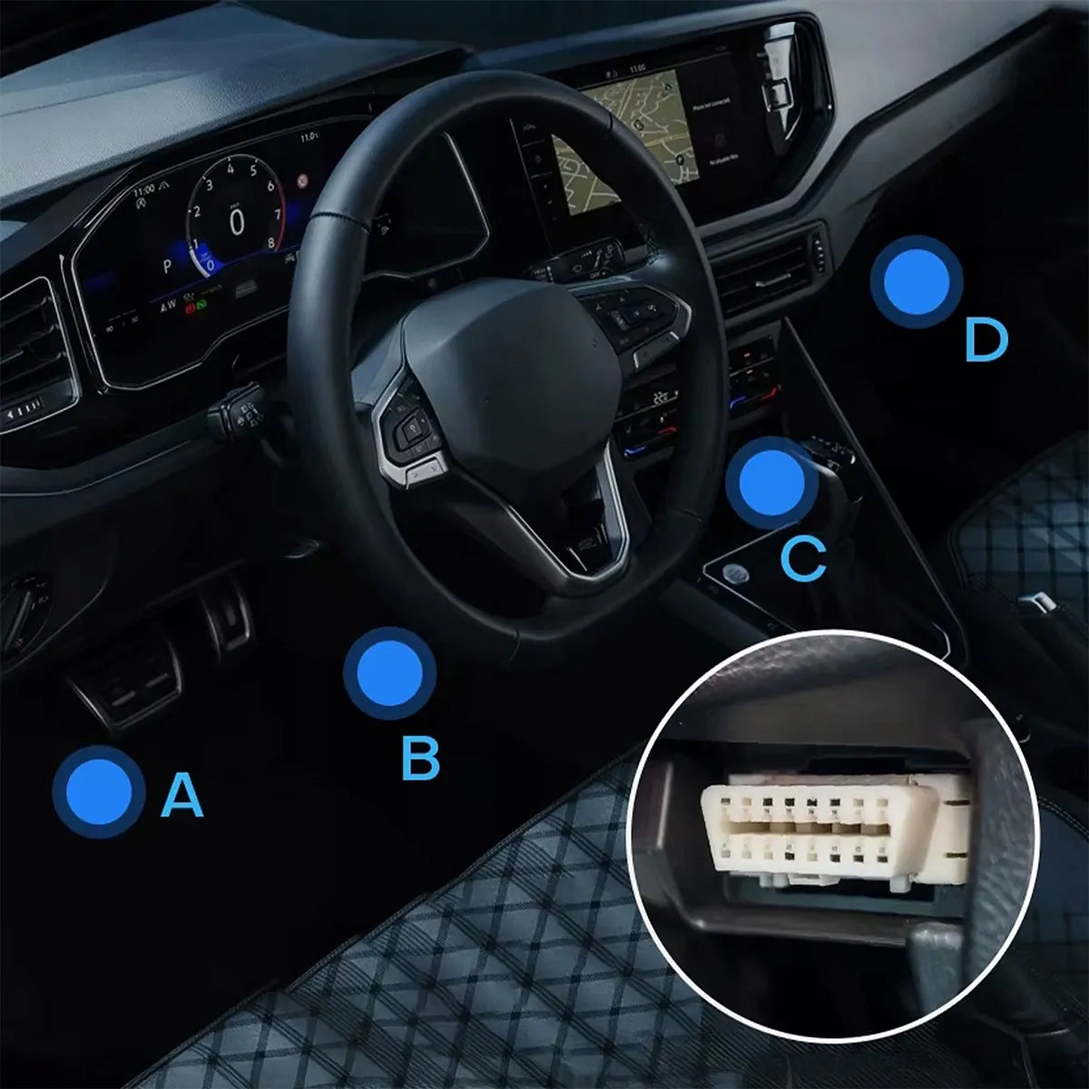 Diagnostinis skaitytuvas OBD2 CAN VIN BMW su ekranu