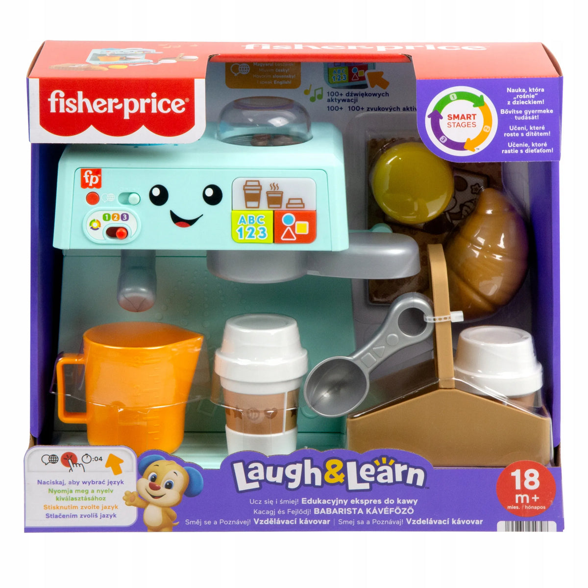 „Fisher-Price“ edukacinis interaktyvus kavos aparatas su šviesos ir garso efektais