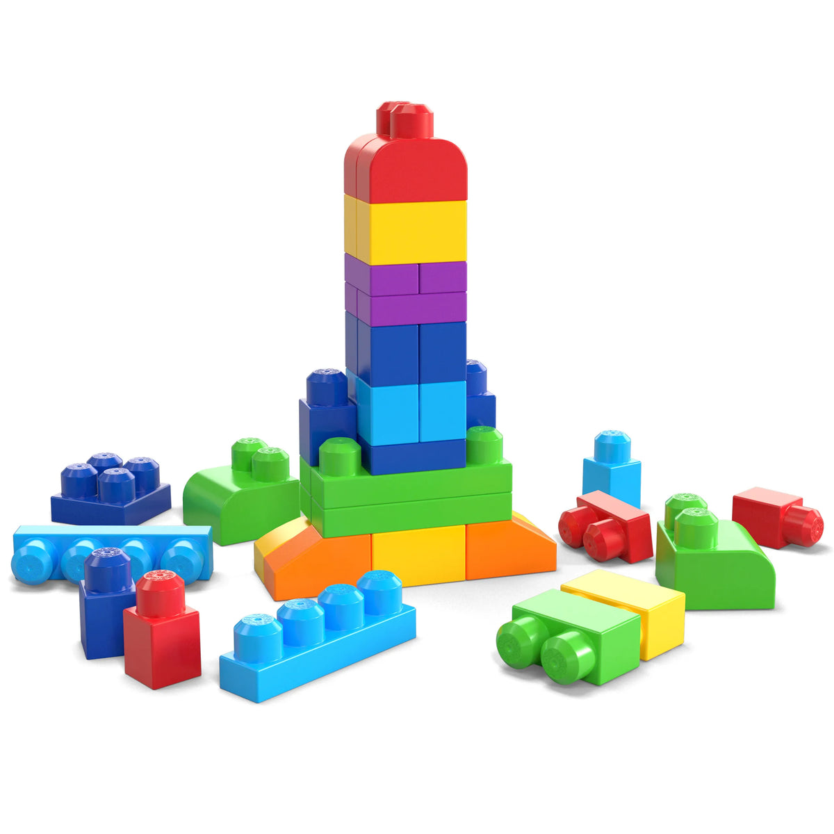Fisher-Price MEGA BLOKS didelis ekologiškas krepšys su kaladėlėmis, 60 vnt., DCH55
