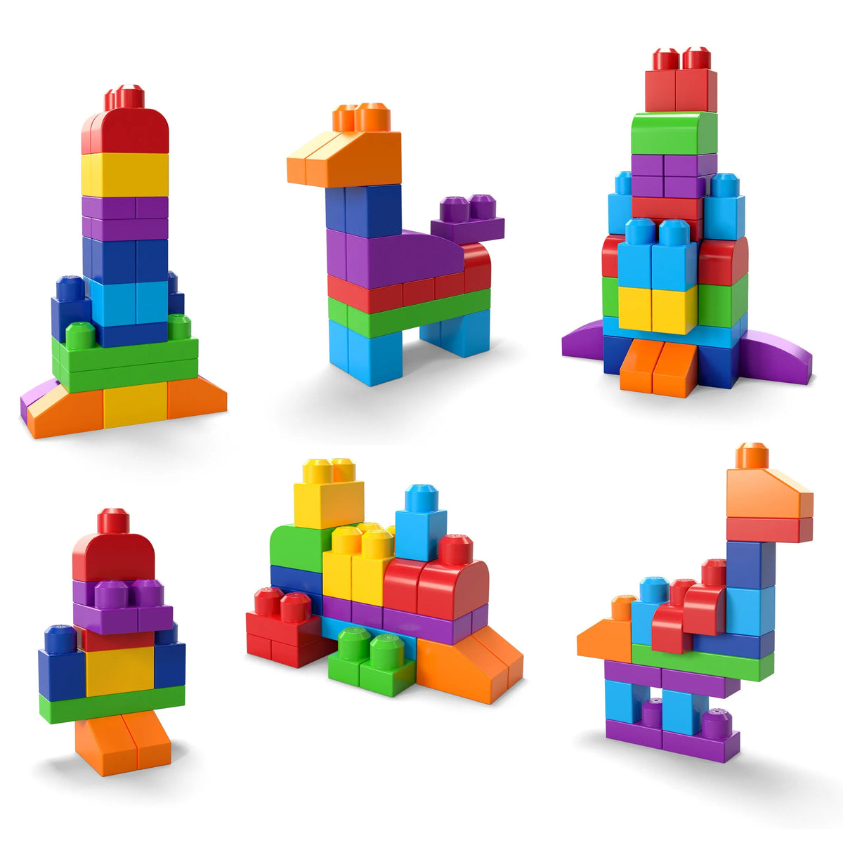 Fisher-Price MEGA BLOKS didelis ekologiškas krepšys su kaladėlėmis, 60 vnt., DCH55