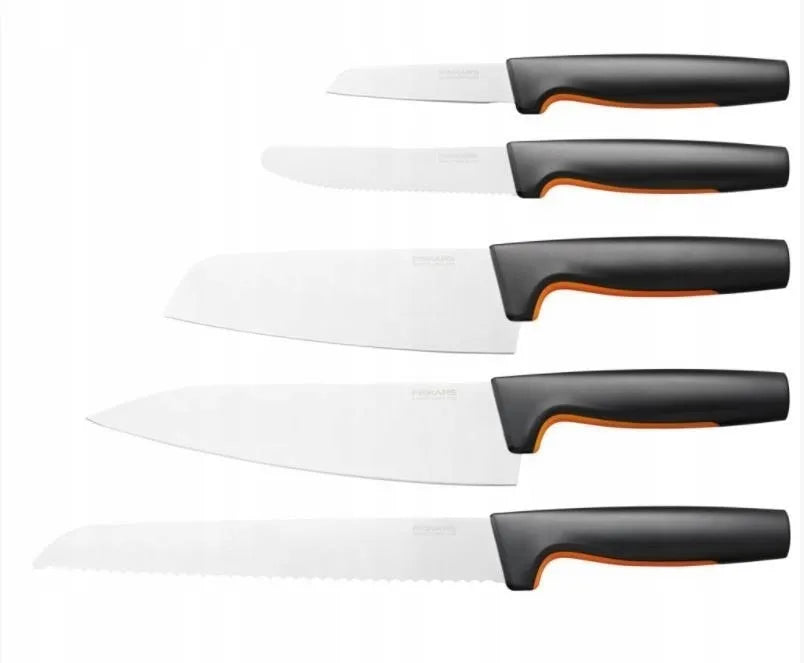 FISKARS 5 peilių rinkinys su stovu, Functional Form, juodas, 1057554