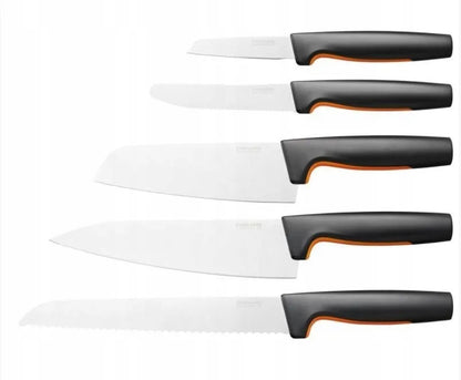 FISKARS 5 peilių rinkinys su stovu, Functional Form, juodas, 1057554