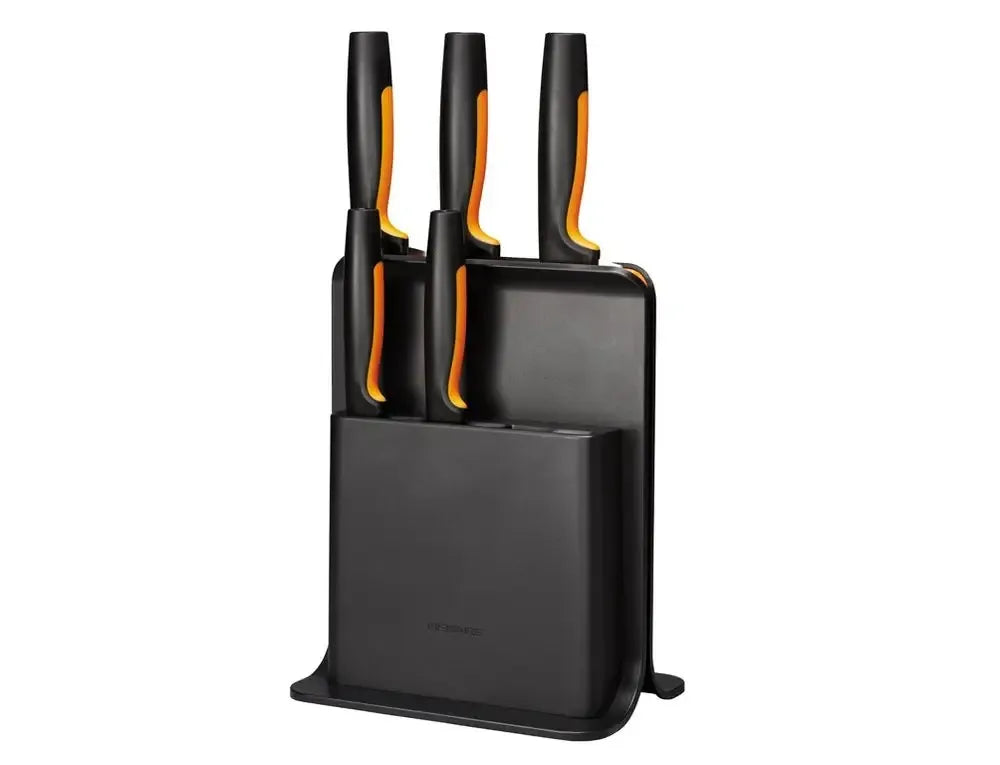 FISKARS 5 peilių rinkinys su stovu, Functional Form, juodas, 1057554