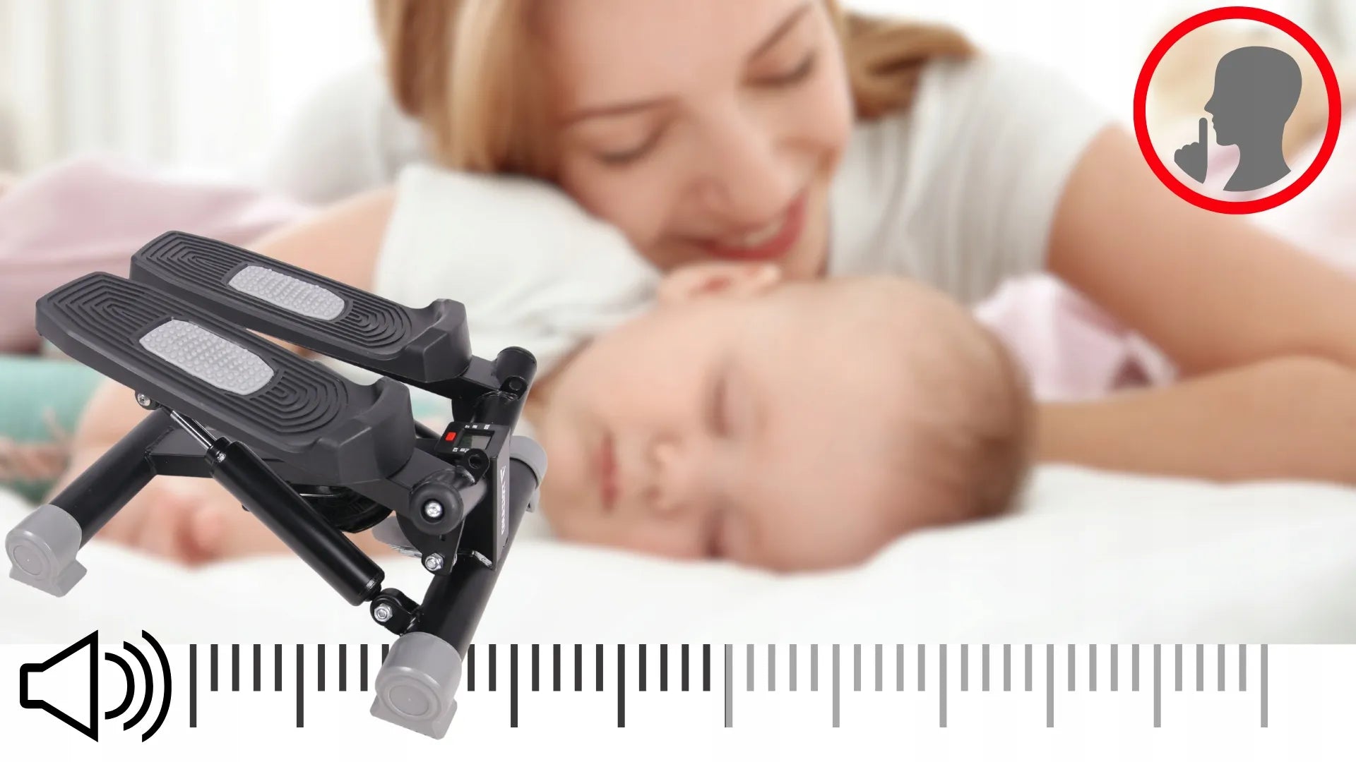 Fit4Med pasukamas stepper treniruoklis su elastinėmis virvėmis ir LCD ekranu