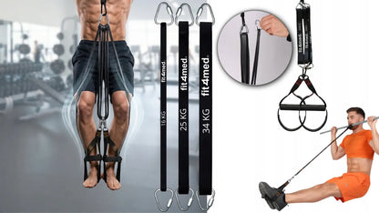 Fit4Med TRX CrossFit treniruočių diržai, reguliuojami 35-163 lbs