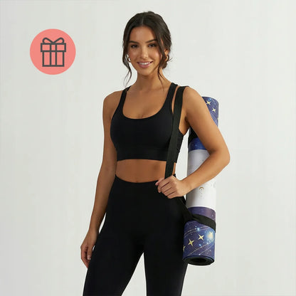 Fit.Me joga kilimėlis, pilateso kilimėlis, zomšinis, neslystantis, minkštas, mėlynas