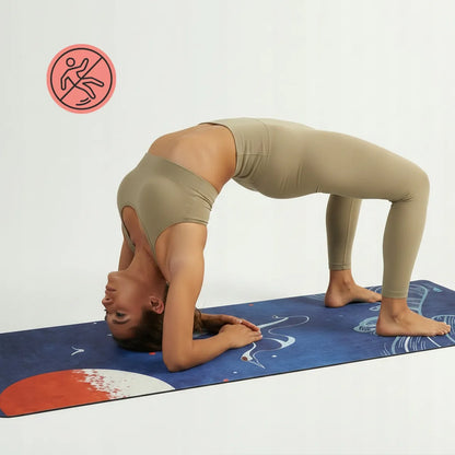 Fit.Me joga kilimėlis pratimams ir pilatesui – zomšinis, neslystantis, minkštas