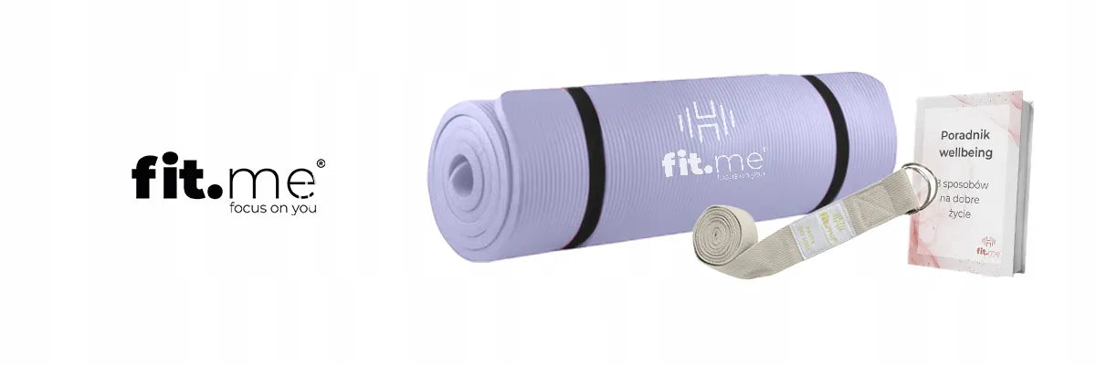 Fit.Me jogos ir fitneso kilimėlis, minkštas, storas, 1,5 cm NBR, levandų spalvos