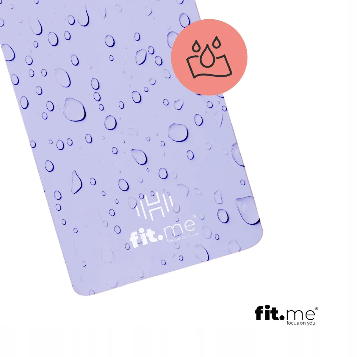Fit.Me jogos ir fitneso kilimėlis, minkštas, storas, 1,5 cm NBR, levandų spalvos