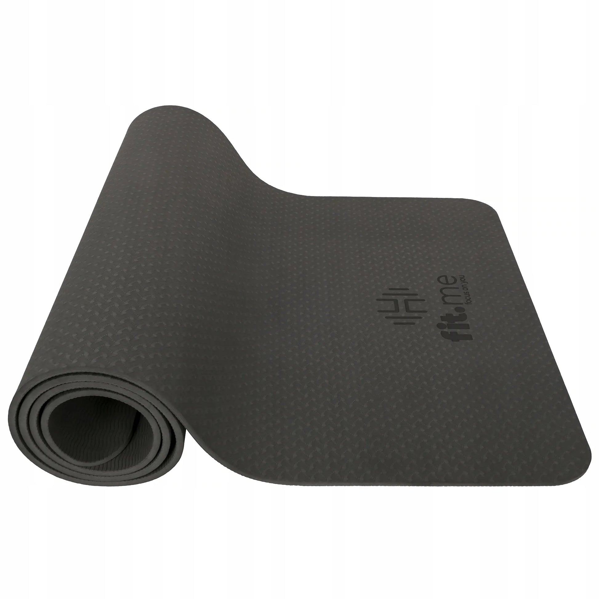 Fit.Me jogos ir fitneso kilimėlis, storas 0,6 cm, neslystantis, juodas