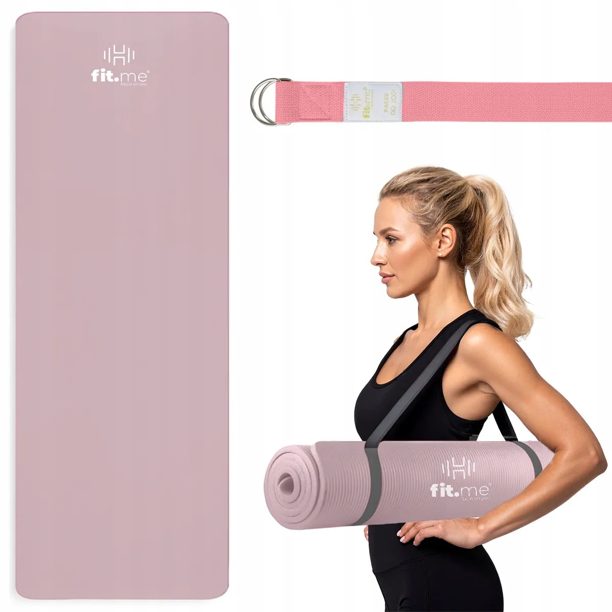 Fit.Me jogos kilimėlis – minkštas, 1,5 cm storio, treniruočių fitneso kilimėlis