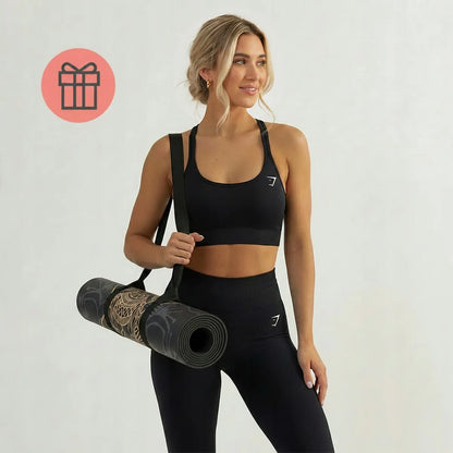 Fit.Me jogos kilimėlis Pilates, zomšinis, neslystantis, stabilus, minkštas, juodas