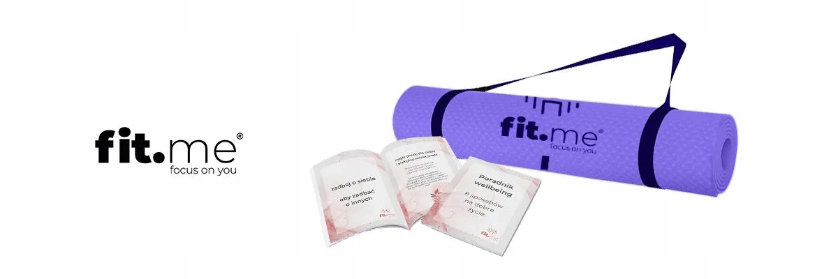 Fit.Me jogos, pilateso ir mankštos kilimėlis iš TPE su raštu, neslystantis