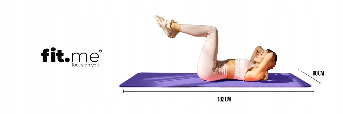 Fit.Me NBR mankštos kilimėlis jogai ir fitnesui 1,5 cm, violetinis