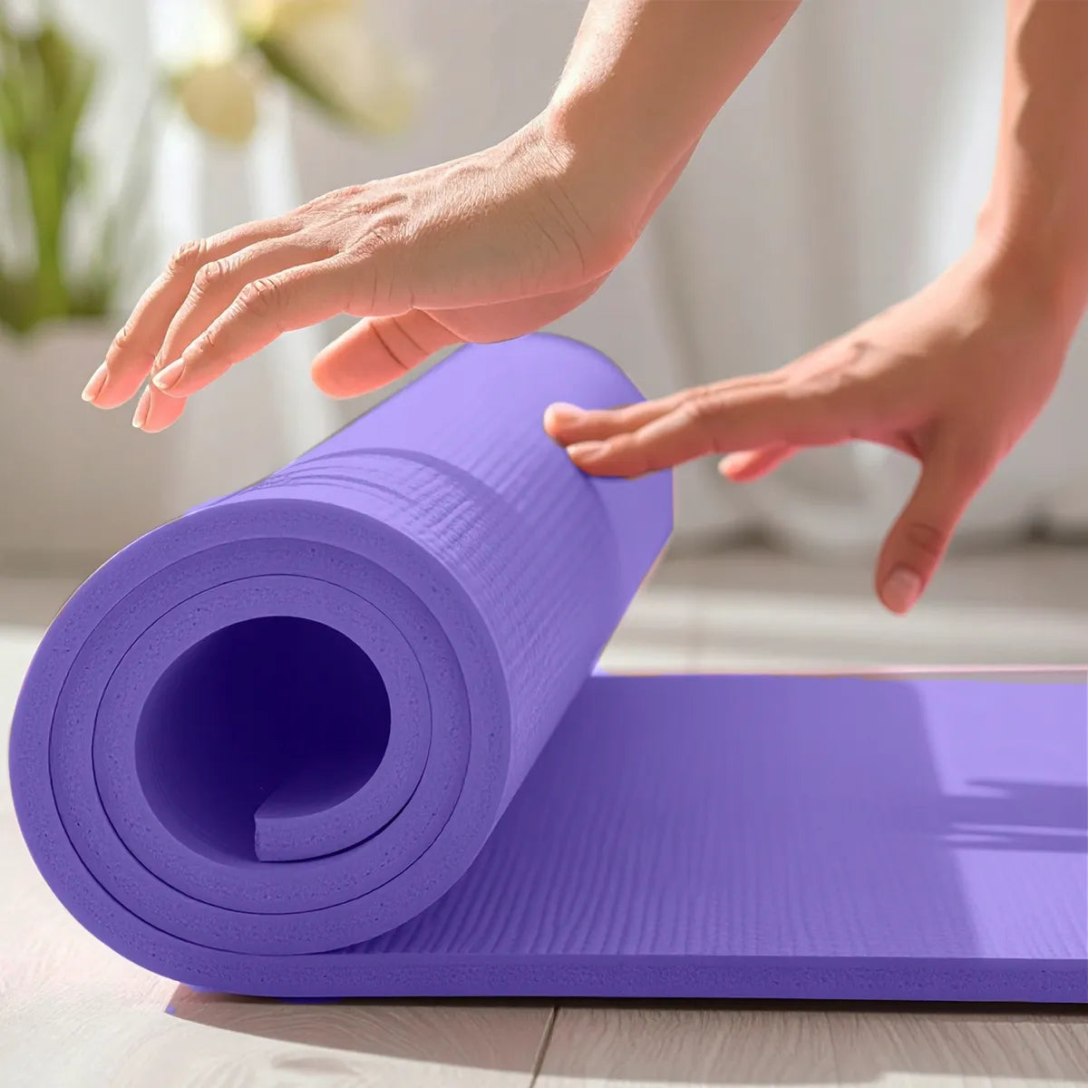 Fit.Me NBR mankštos kilimėlis jogai ir fitnesui 1,5 cm, violetinis