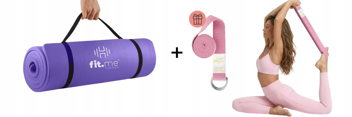 Fit.Me NBR mankštos kilimėlis jogai ir fitnesui 1,5 cm, violetinis
