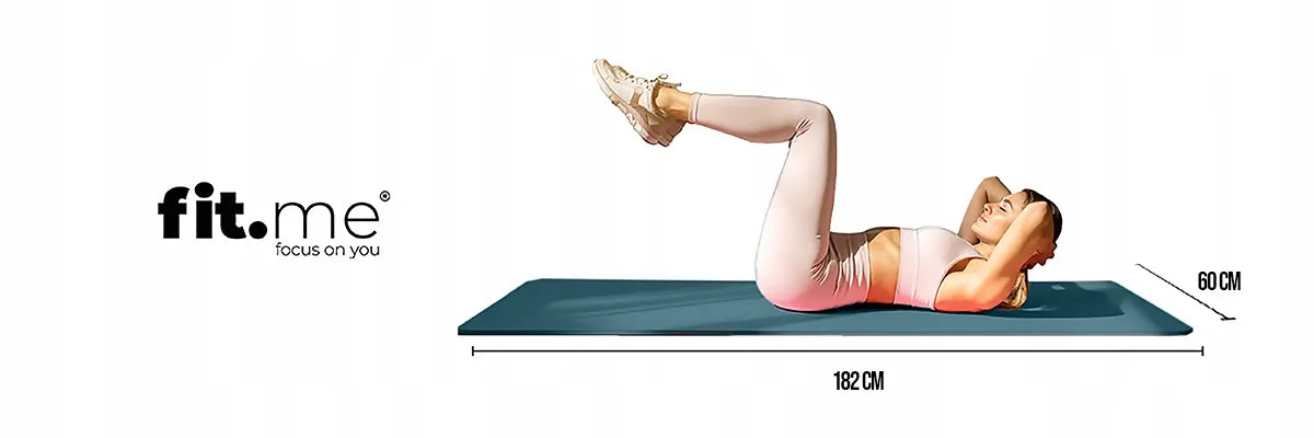 Fit.Me NBR sportinis kilimėlis jogai ir fitnesui, minkštas, storas 1,5 cm
