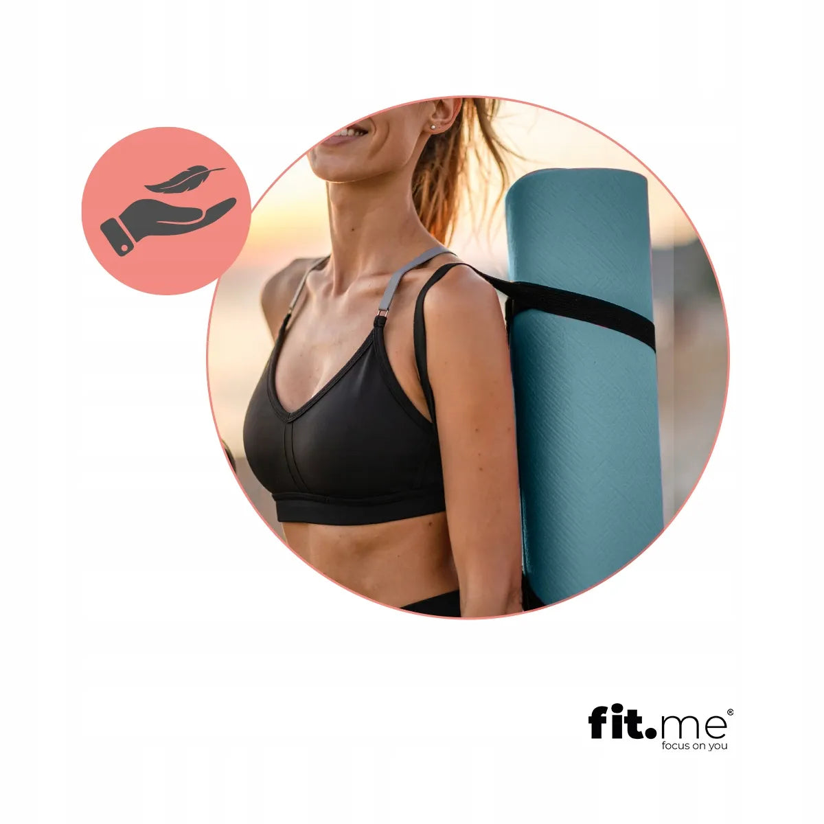 Fit.Me NBR sportinis kilimėlis jogai ir fitnesui, minkštas, storas 1,5 cm