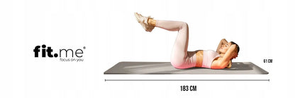 Fit.Me TPE sportinis kilimėlis jogai ir pilatesui, neslystantis, smėlio spalvos, 183x61 cm