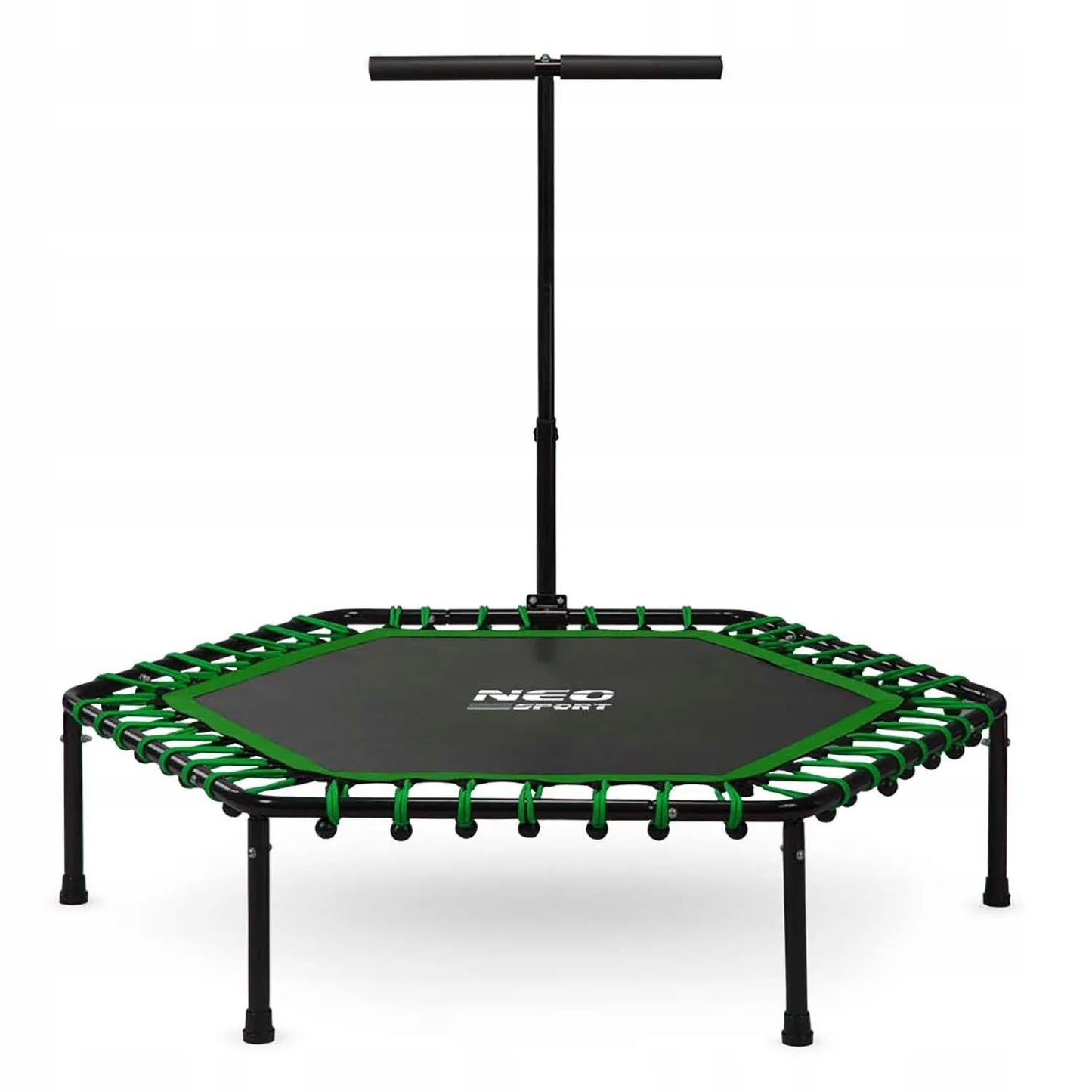 Fitneso batutas su rankena 127 cm Neo-Sport - šešiakampis žalias