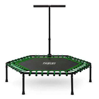 Fitneso batutas su rankena 127 cm Neo-Sport - šešiakampis žalias