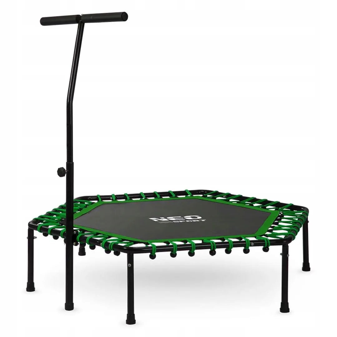 Fitneso batutas su rankena 127 cm Neo-Sport - šešiakampis žalias
