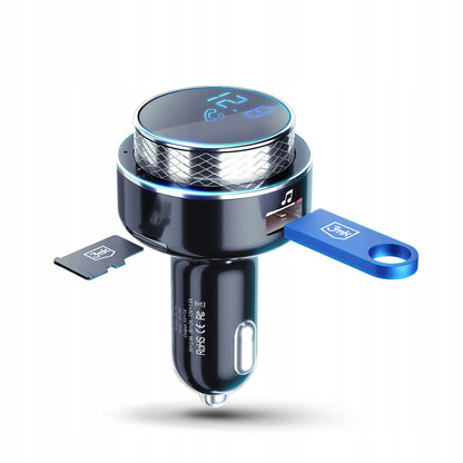 FM siųstuvas 3mk Hyper Car Bluetooth, 30W įkroviklis, laisvų rankų įranga
