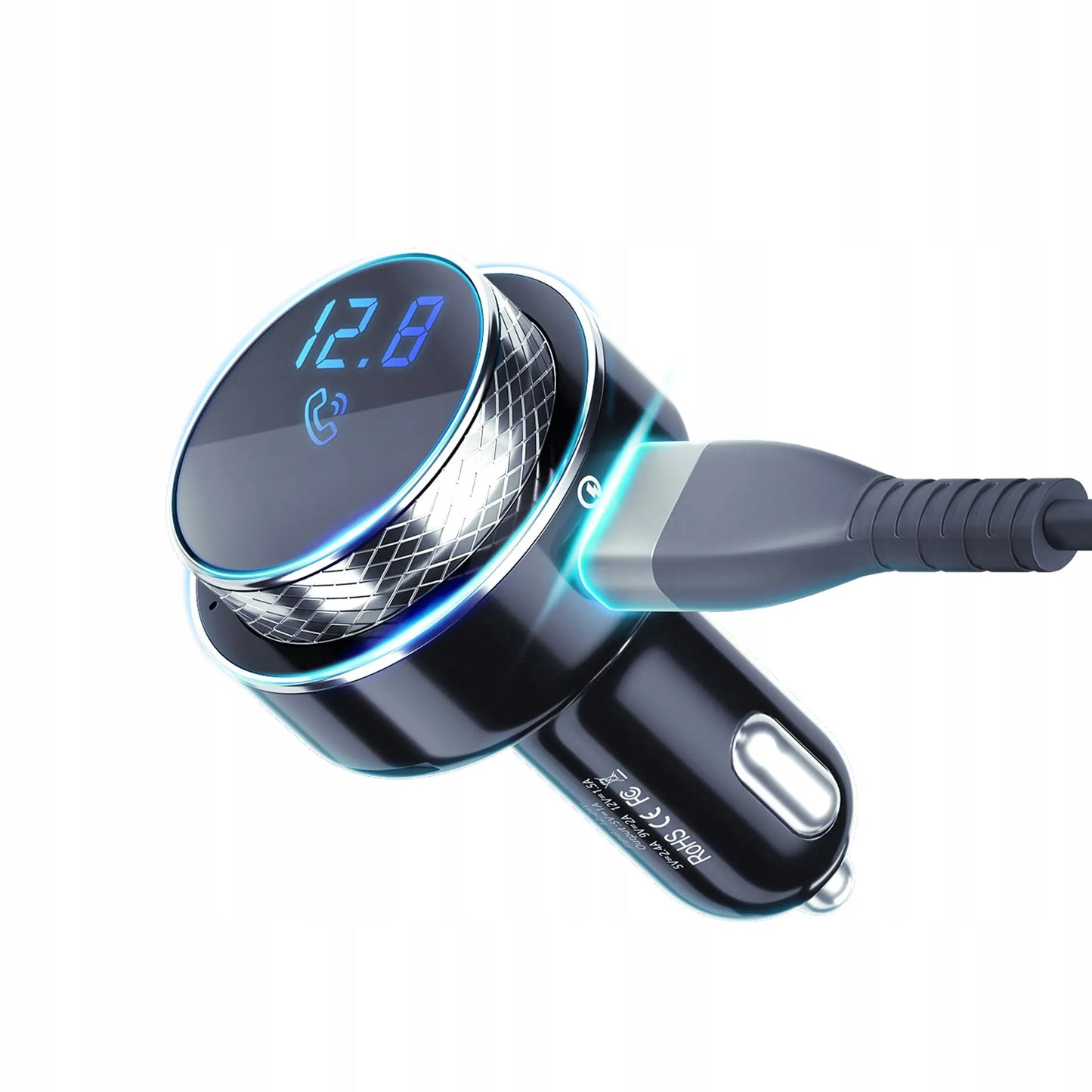 FM siųstuvas 3mk Hyper Car Bluetooth, 30W įkroviklis, laisvų rankų įranga