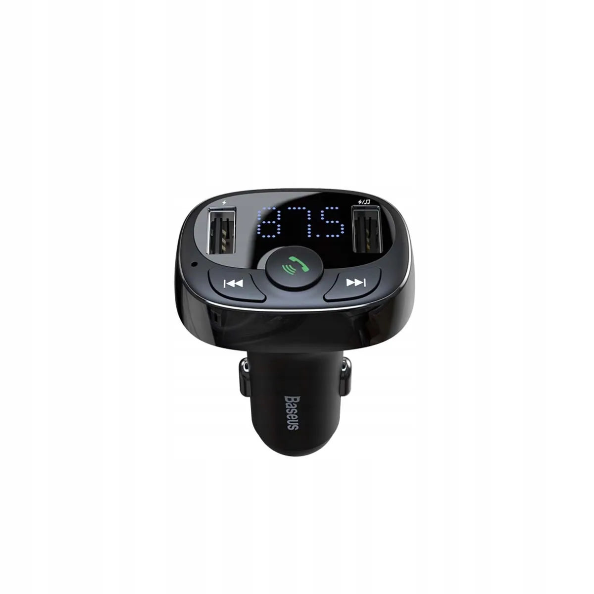 FM siųstuvas Baseus S-09A Bluetooth 2xUSB microSD įkroviklis LCD ekranas