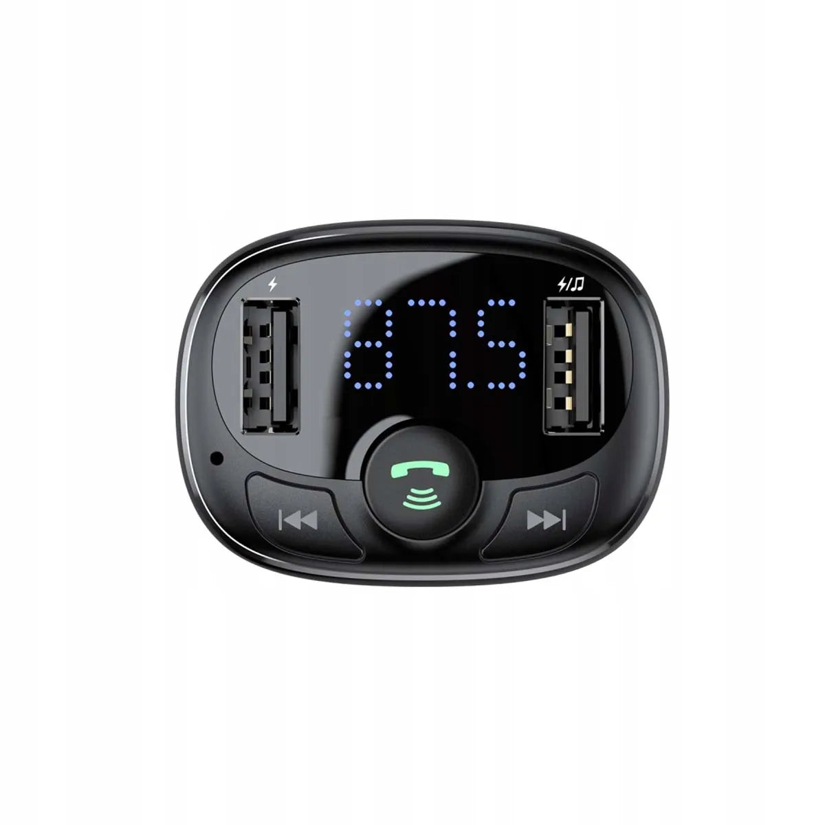 FM siųstuvas Baseus S-09A Bluetooth 2xUSB microSD įkroviklis LCD ekranas