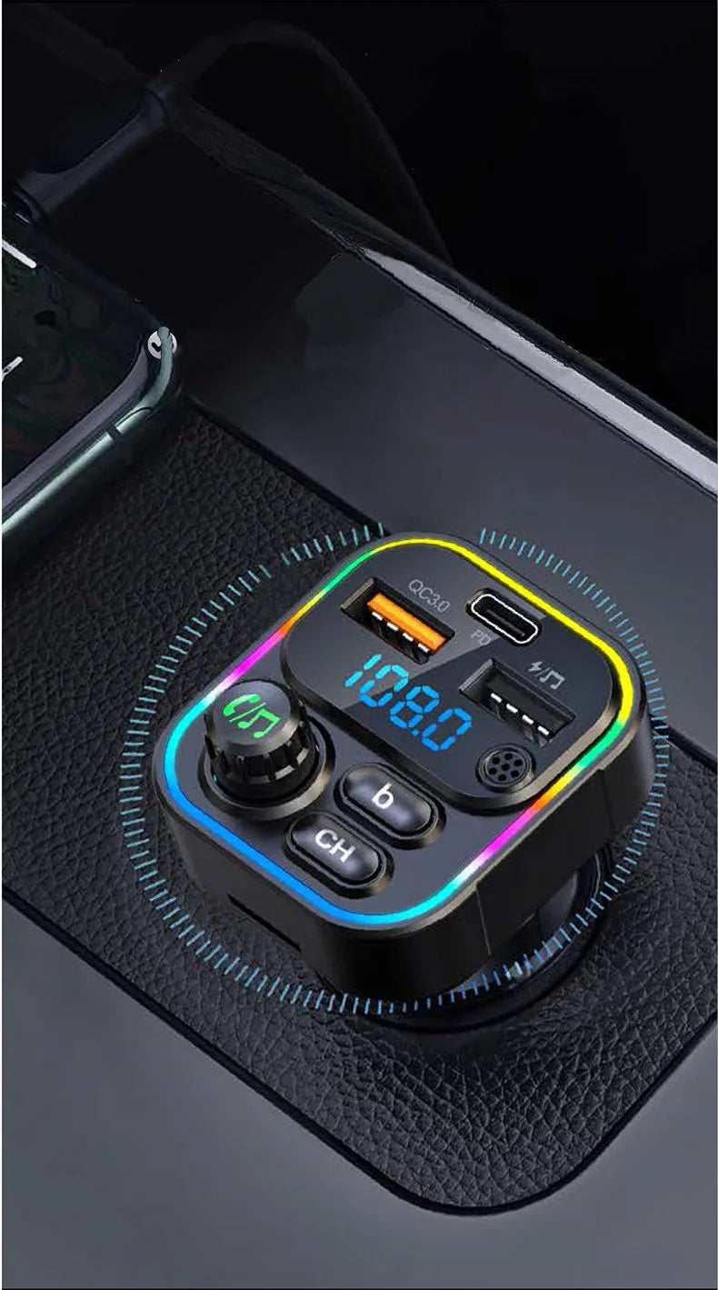 FM siųstuvas „Bluetooth“ laisvų rankų įranga BASS