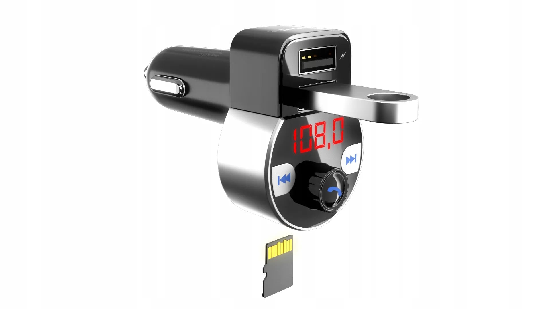 FM siųstuvas TechniSat DIGICAR 1 BT „Bluetooth 5.0“ laisvų rankų įranga su USB
