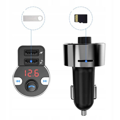 FM siųstuvas TechniSat DIGICAR 1 BT „Bluetooth 5.0“ laisvų rankų įranga su USB