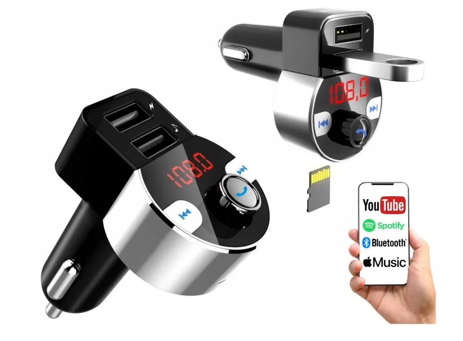 FM siųstuvas TechniSat DIGICAR 1 BT „Bluetooth 5.0“ laisvų rankų įranga su USB