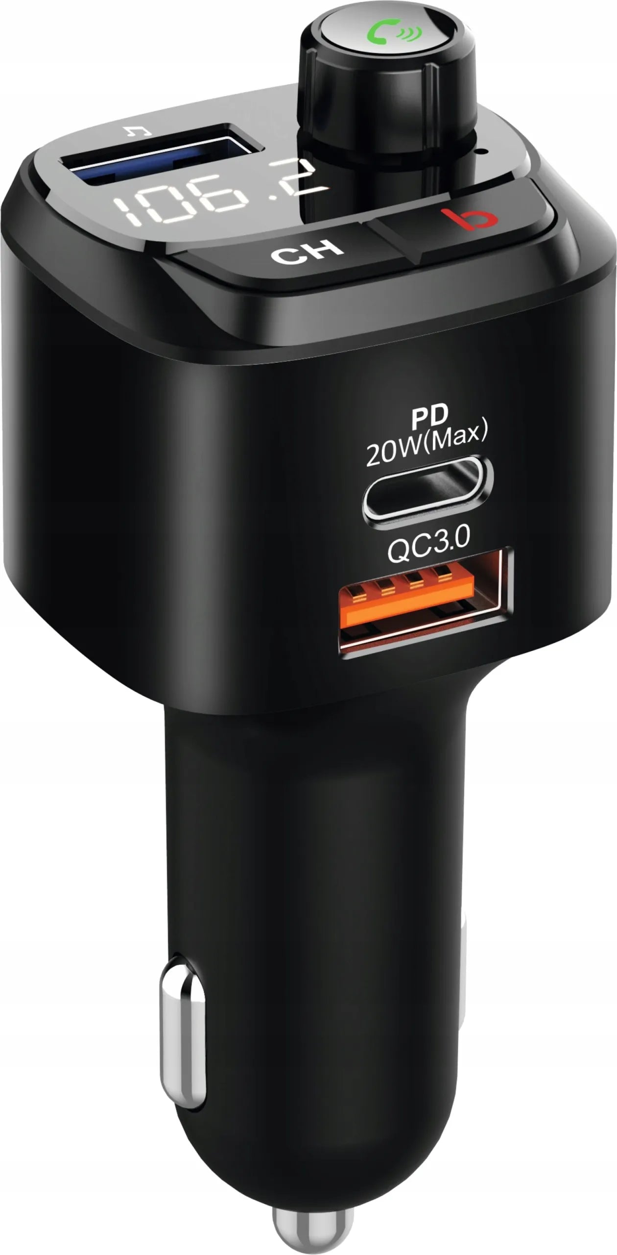FM siųstuvas TechniSat DIGICAR 200 BT Bluetooth USB-C QC 3.0 12/24V