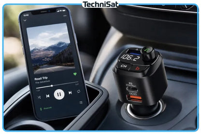 FM siųstuvas TechniSat DIGICAR 200 BT Bluetooth USB-C QC 3.0 12/24V