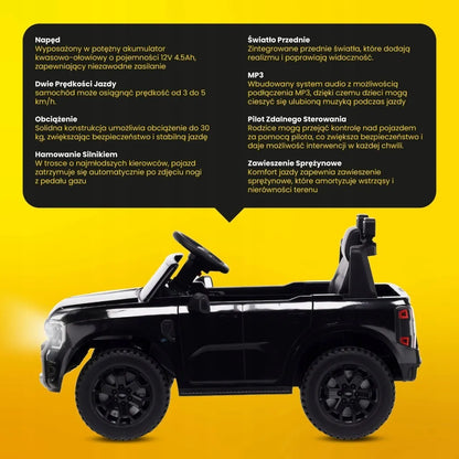 FORD elektrinis automobilis vaikams 12V 4.5Ah su MP3 ir nuotolinio valdymo pulteliu