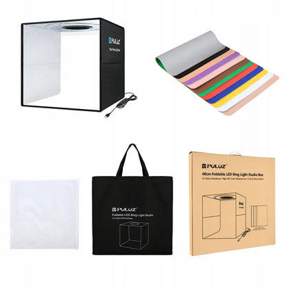 Fotobox 40 × 40 × 40 cm LED bešešėlė fotostudija
