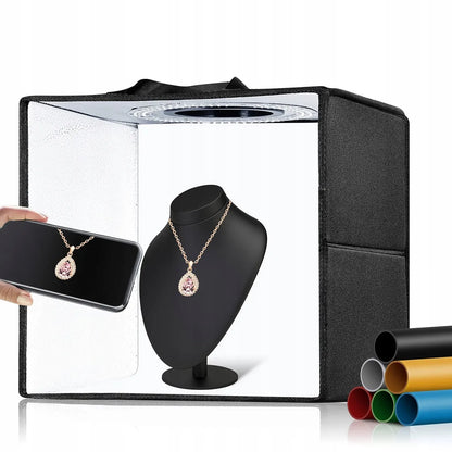 Fotobox 40 × 40 × 40 cm LED bešešėlė fotostudija